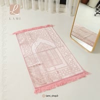 سجادة صلاة حرير - وردي