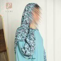 شرشف صلاة سادة وطرحة مشجرة-تركواز