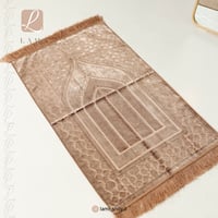 سجادة صلاة حرير - بني