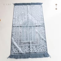 سجادة صلاة حرير - سماوي