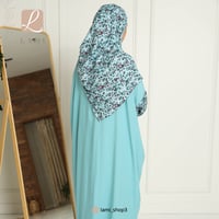 شرشف صلاة سادة وطرحة مشجرة-تركواز