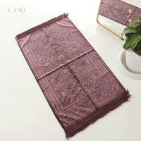 سجادة صلاة حرير - عنابي