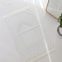 سجادة صلاة حرير - ابيض