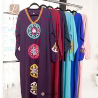 جلابية استقبال رمضانية بتطريز ماكينة