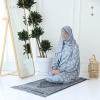 طقم شرشف صلاة رمادي