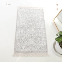 سجادة صلاة حرير - رمادي