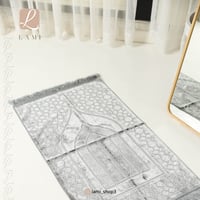 سجادة صلاة حرير -رمادي