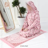 طقم شرشف صلاة وردي