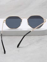 نظارة رمادي ذهبي