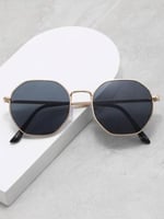 نظارة رمادي ذهبي