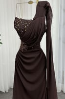 فستان سهرة - بني RN/009