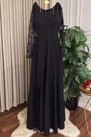 فستان سهرة - اسود ليكرا استرتش