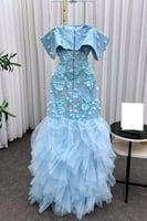 فستان سهرة - سماوي