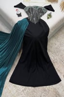 فستان سهرة - باربي مطرز مع تفته بيليسيه