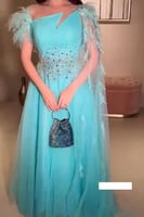 فستان سهرة - تُــل سماوي