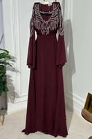 فستان سهرة - شيفون ثلاثة اللوان