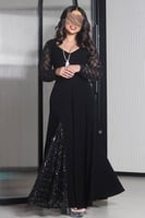 فستان سهرة - اسود ليكرا استرتش