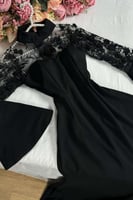 فستان ناعم - اسود كريب