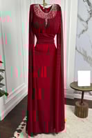 فستان سهرة - خمسة اللوان شيفون