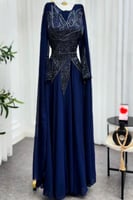 فستان سهرة - كحلي