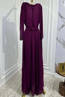 فستان سهرة - عنابي جورجيت