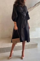 فستان ناعم - قصير اسود