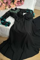 فستان سهرة - اسود تفته