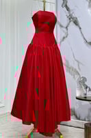 فستان سهرة - شانتون احمر