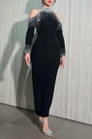 فستان سهرة - اسود RN/025