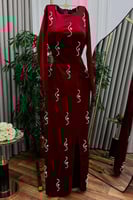 فستان ناعم - مخمل عودي