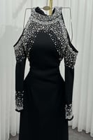 فستان سهرة - اسود RN/025