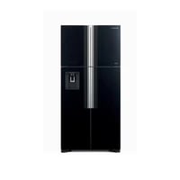 ثلاجة هيتاشي دولابي زجاجي اسود 19.1 قدم