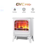 دفاية ديكور أبيض على شكل دولاب جي في سي برو