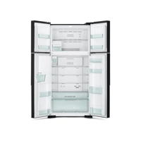 ثلاجة هيتاشي دولابي زجاجي اسود 19.1 قدم