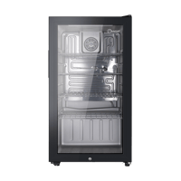 ثلاجة دانسات باب زجاجي أسود 3.2 قدم