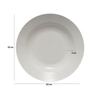 صحون ميلامين ابيض مدور 20 سم