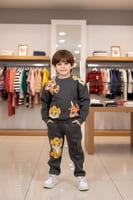 ترنج ولادي رصاصي رسومات كرتونية – ميلتون مبطن قطن...