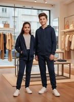 سوت أولادي وبناتي خريفي خامة ميلتون مبطن قطن ١٠٠٪...