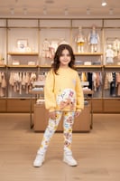 ترنج بناتي أصفر رسمة قنفذ – خامة ميلتون مبطن قطن 1...