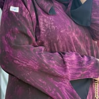 عباية دبل فيس لون برغندي-اسود