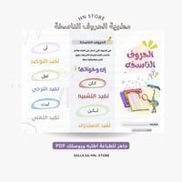 مطوية الحروف الناسخة للصف الثالث -الرابعPDF