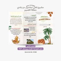 مشروع لغتي محاصيل من بلادي(منطقة القصيم )للصف الثا...