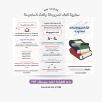 مطوية التاء المربوطة والتاء المفتوحة للصف الخامس -...