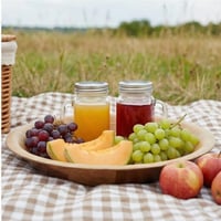 صحن تقديم خشبي دائري - AL-11810