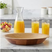 صحن تقديم خشبي دائري - AL-11810