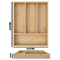 صحن تقديم خشبي مستطيل مقسم - A - 11276