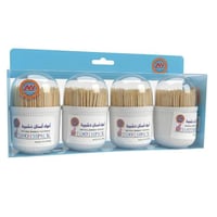 أعواد أسنان خشبية من عالم الوسام – 4 علب × 5 جرام...