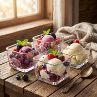 طقم زبادي حلى زجاج – 1 طقم × 4 حبات - AL- 8264-5