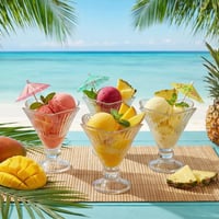 طقم كاسات حلى زجاج – 1 طقم × 6 حبات - XT-G2011-SW