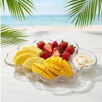 طقم صحون تقديم زجاجي – 2 حبات - AL-11349-2